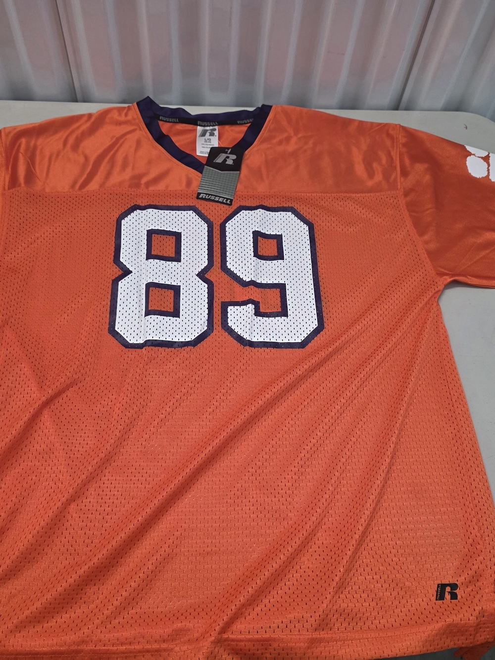 Russell Athletic Clemson Tigers #89 Football Jersey Men's Size Large NWT.